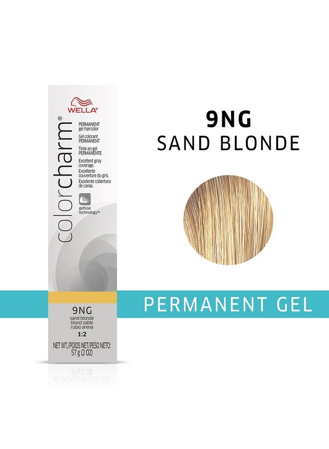 Wella Colorcharm Permanent Gel Hair Color For Gray Coverage 9Ng Sand Blonde