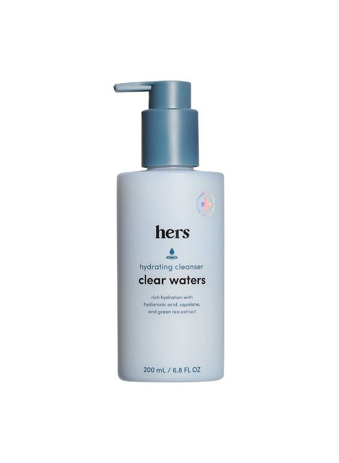 Hers Clear Waters Hydrating Cleanser Squalane Cleanser Face Wash Made For All Skin Types Supports Skins Natural Ph Contains Hyaluronic Acid Squalane And Green Tea Extract 6.8 Fl Oz