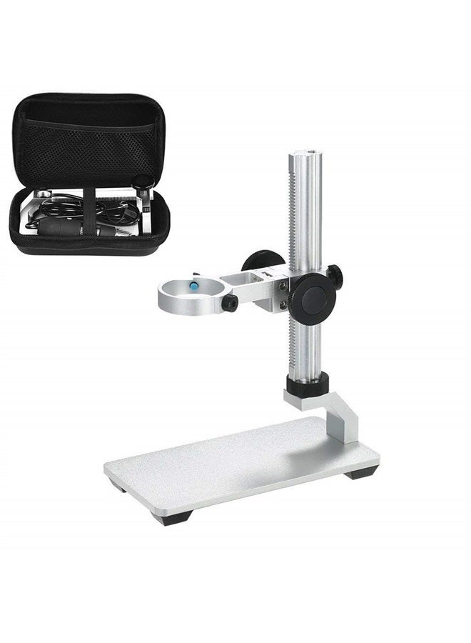 Aluminium Alloy Universal Adjustable Professional Base Stand Holder Desktop Support Bracket with Portable Carrying Case for USB Digital Microscope Endoscope Magnifier Camera
