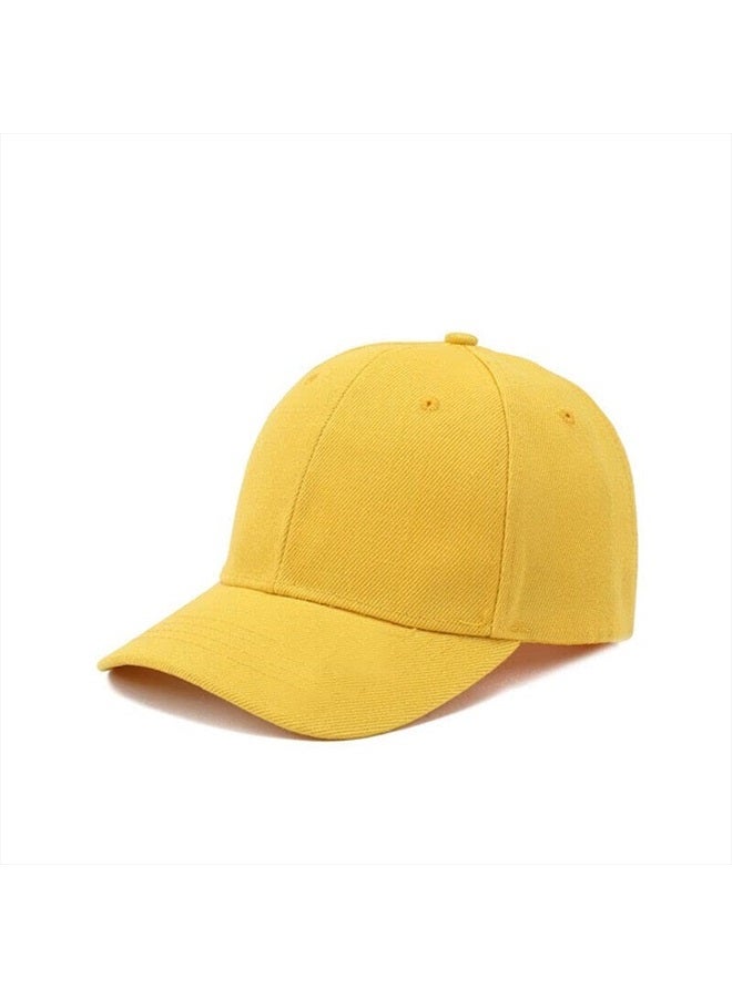 Kids Boy Girl Baseball Cap Hat Soft Lightweight Adjustable Size for 2-9 Years (Yellow)