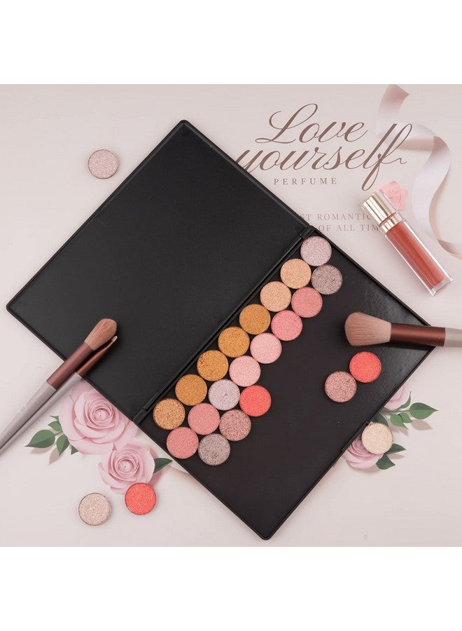 Large Empty Magnetic Plastic Eyeshadow Makeup Palette With 15Pcs Adhesive Empty Palette Metal Stickers For Eyeshadow Lipstick Blush Powder