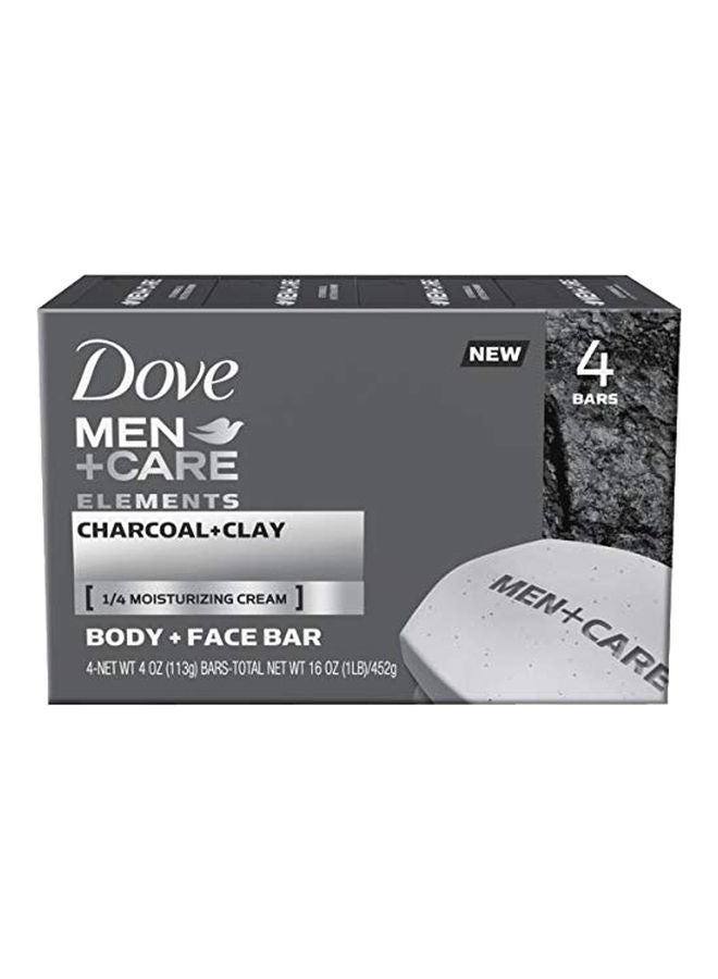 4-Piece Elements Charcoal With Clay Body And Face Soap Set