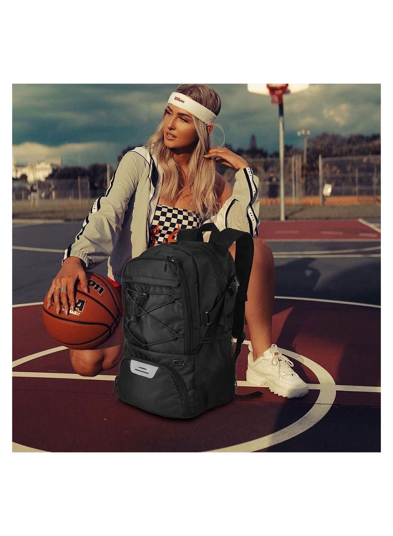 COOLBABY Basketball Backpack Sports Backpack Sports Bag with Separate Ball holder and Shoes Compartment Student Backpack