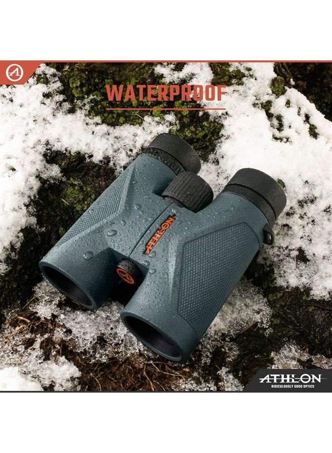 10x42 Midas G2 UHD Gray Binoculars with Eye Relief for Adults and Kids, High-Powered Binoculars for Hunting, Birdwatching, and More