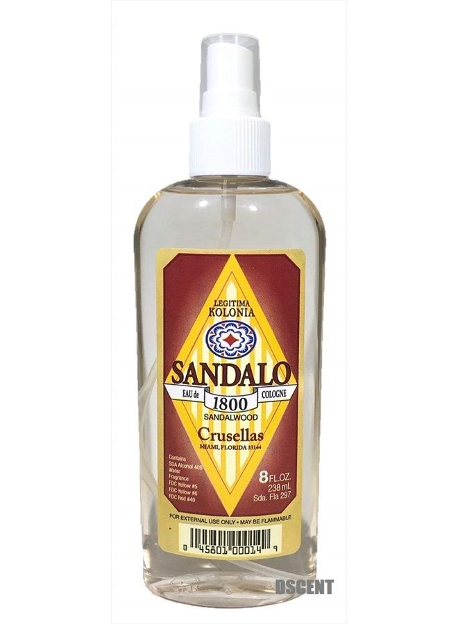 Sandalwood 1800 Cologne 8 Fl Oz w/Pump Spray