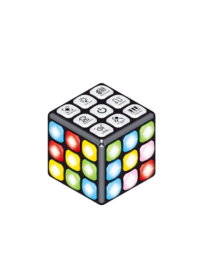COOLBABY Kids Light and Music Rubik Cube Multifunction Puzzle Game Cube Flashing Cube Electronic Brain and Memory Games for Kids Sensory Fidget Toy