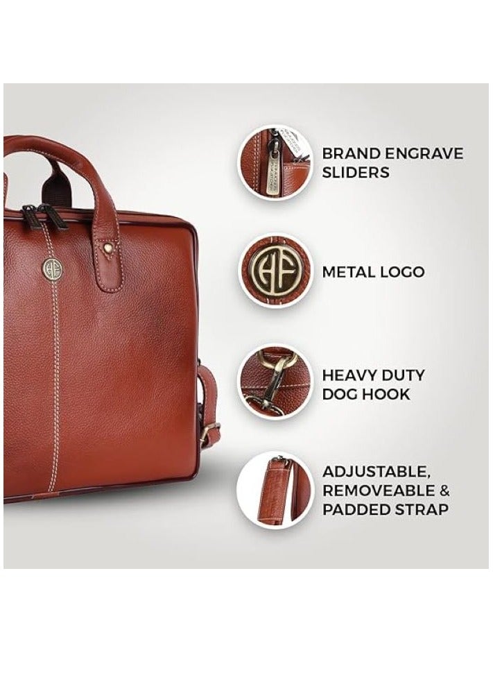 unisex-adult Genuine Leather Messenger Bag