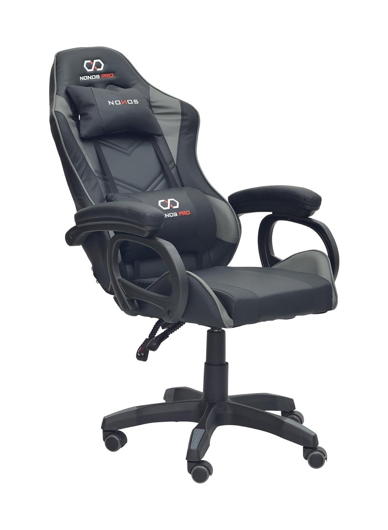 Modern Design Best Executive gaming chair SILA-44-Grey-Black  for Video Gaming Chair for Pc with fully reclining back and head rest and  soft leather (Grey-Black)