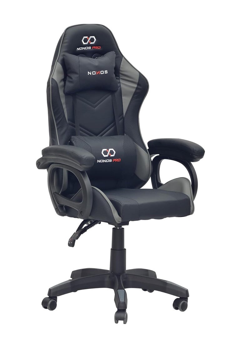 Modern Design Best Executive gaming chair SILA-44-Grey-Black  for Video Gaming Chair for Pc with fully reclining back and head rest and  soft leather (Grey-Black)