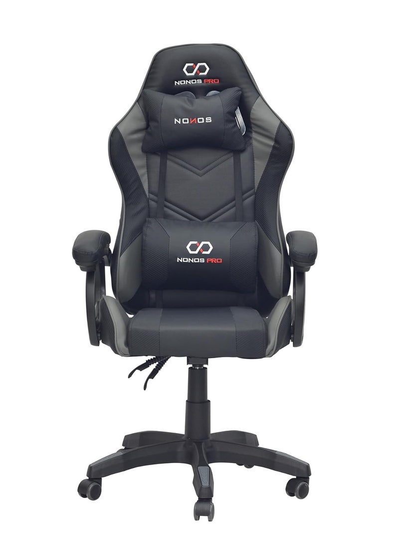 Modern Design Best Executive gaming chair SILA-44-Grey-Black  for Video Gaming Chair for Pc with fully reclining back and head rest and  soft leather (Grey-Black)