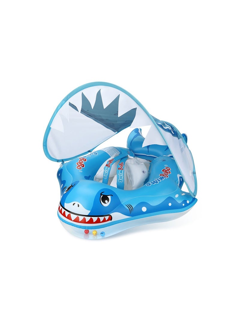 Baby Swimming Float Baby Swimming Float with Canopy Swimming Pool Float Inflatable Swim Rings Baby Seat Boat Size L