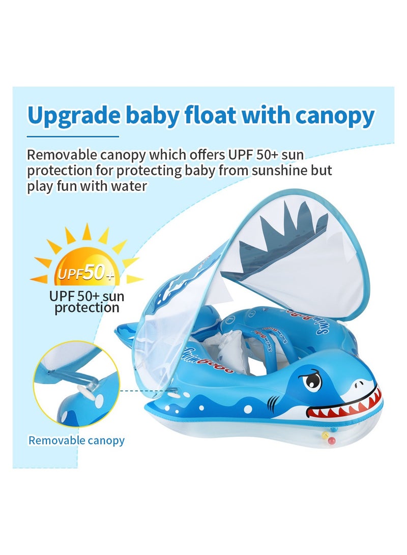 Baby Swimming Float Baby Swimming Float with Canopy Swimming Pool Float Inflatable Swim Rings Baby Seat Boat Size L