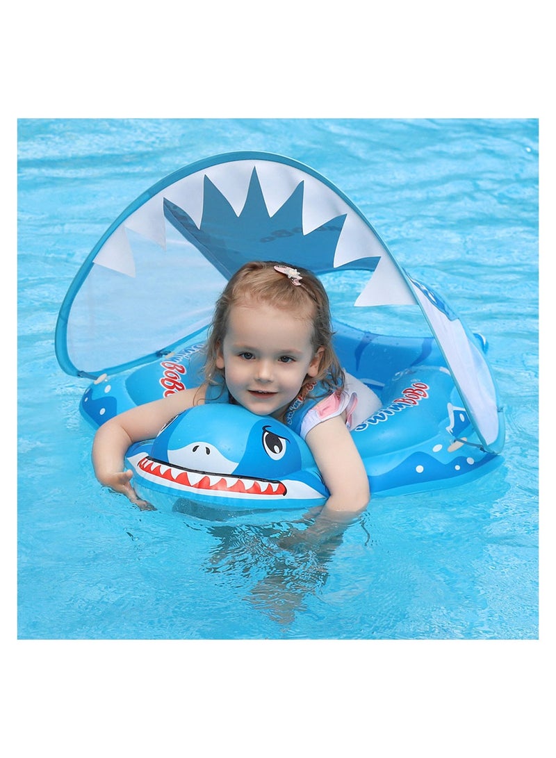 Baby Swimming Float Baby Swimming Float with Canopy Swimming Pool Float Inflatable Swim Rings Baby Seat Boat Size L