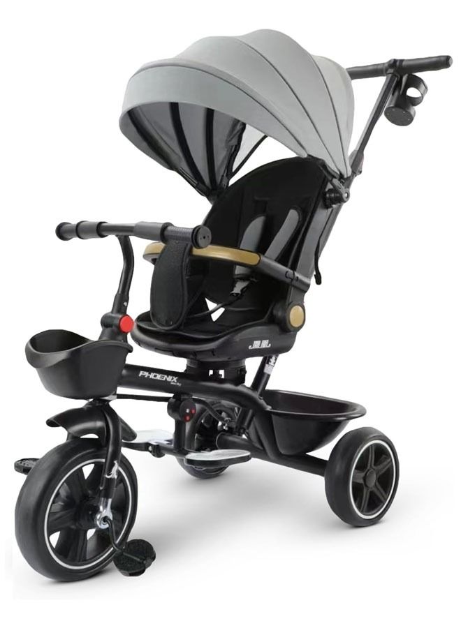 Baybee Pheonix Tricycle for Kids Baby Cycle with Parental Push Handle, Canopy, 360 Degree Swivel Seat & Cup Holder  Kids cycle Baby Cycle for Kids 1 to 5 Years Boys Girls