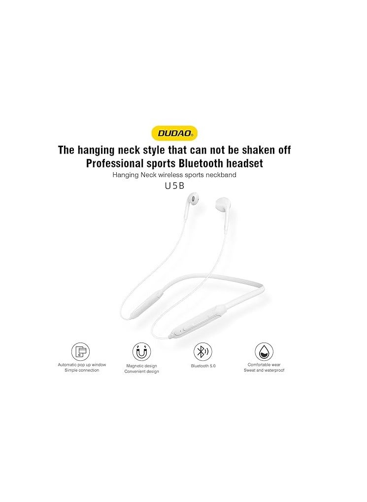 INET Magnetic Suction in-ear wireless Bluetooth headphones white (U5B)