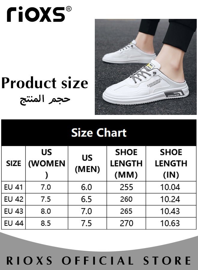 Men's Summer Casual Backless Slippers Mesh Fabric Breathable Upper Slip-on Sandals Comfortable Sport Slippers