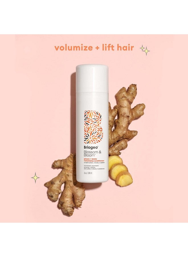 Blossom & Bloom Ginseng + Biotin Volumizing Conditioner Vegan Phalate & Paraben Free 8 Oz