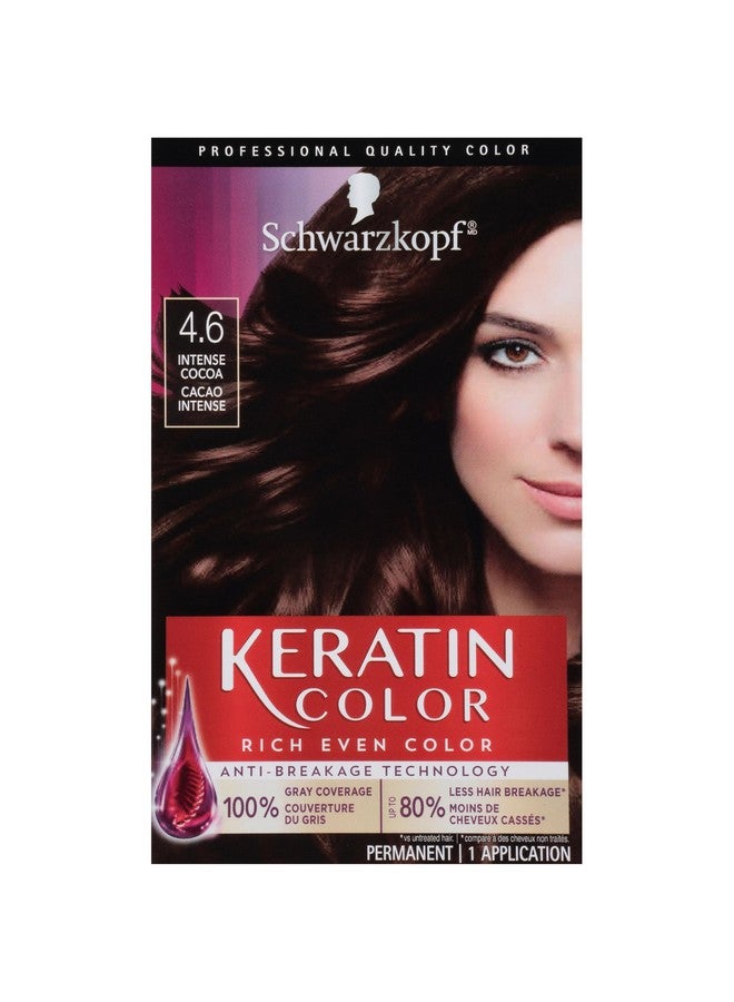 Keratin Color Permanent Hair Color Cream 4.6 Intense Cocoa