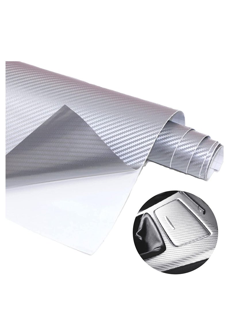 3D Carbon Fiber Wrap Vinyl Film Car Interior Wrap Stickers Tape for Cars Auto and Motorcycle DIY, Decoration Crafts 152X30cm/ 60