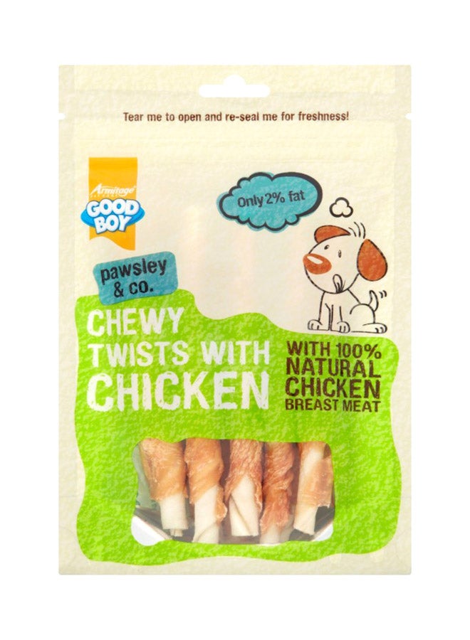 Chewy Twists With Chicken White/Brown 90grams