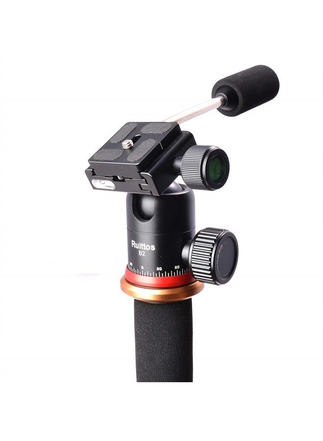 Tripod Ball Head, Ruittos Pan Head Camera Mount with Quick Release Shoe Plate and Handle, 360 Panoramic Ballhead for DSLR/SLR Camera Smart Phone