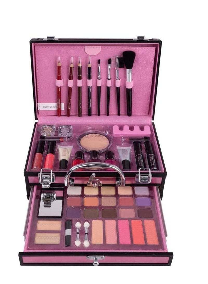 Make up Gift Set Makeup Kit for Women Full Kit Essential Starter Bundle Include Eyeshadow Palette Lipstick Blush Foundation Concealer Face Powder Mascara Lipgloss Brush (STYLE 1)