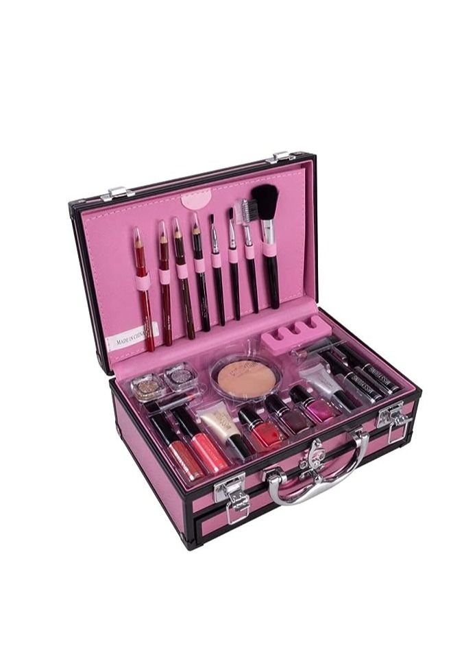 Make up Gift Set Makeup Kit for Women Full Kit Essential Starter Bundle Include Eyeshadow Palette Lipstick Blush Foundation Concealer Face Powder Mascara Lipgloss Brush (STYLE 1)