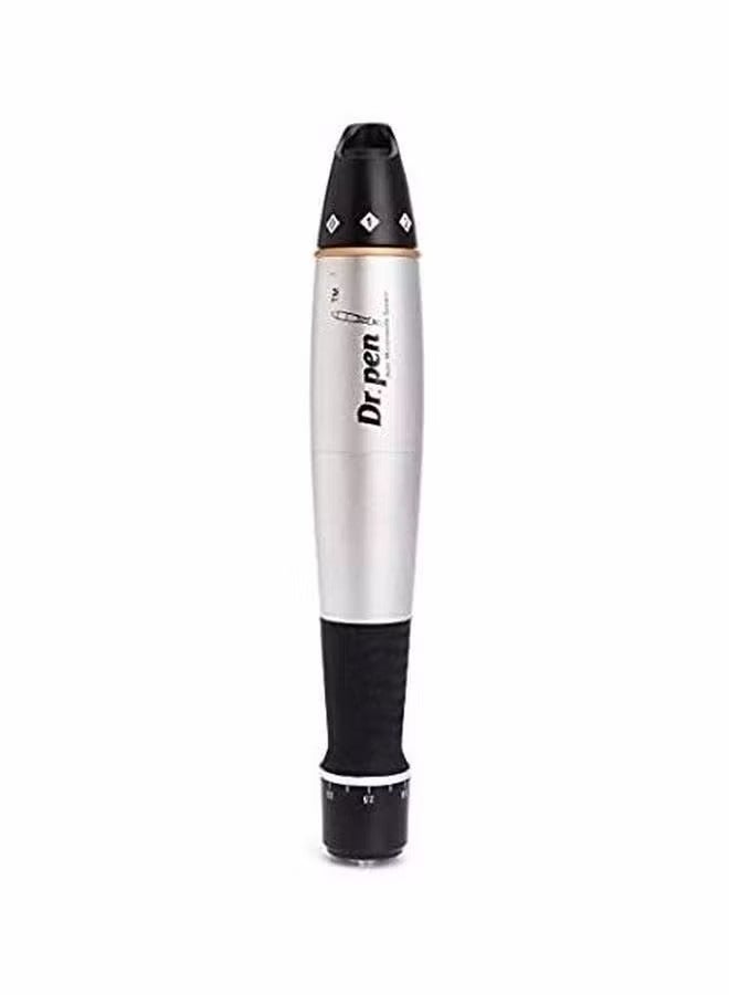 A1 Microneedle Doctor Pen, Black, With 2 Replacement Cartridges, For Skin Care, Anti-Aging And Acne Scars