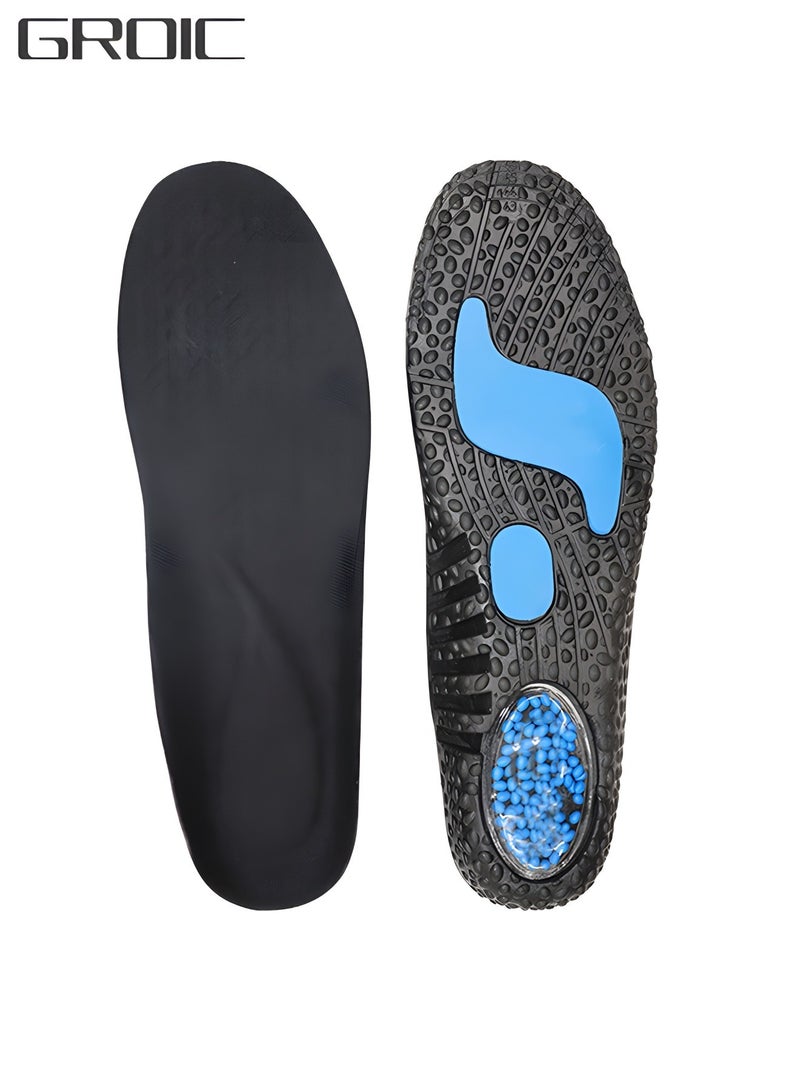 Premium Comfort Gel Sports Inserts Orthotic Cushion Insole Arch Support Shoe Insert Shoe Insoles Height Increase Shoe Inserts Shock Absorption Popcorn Air Cushion Increased Inserts