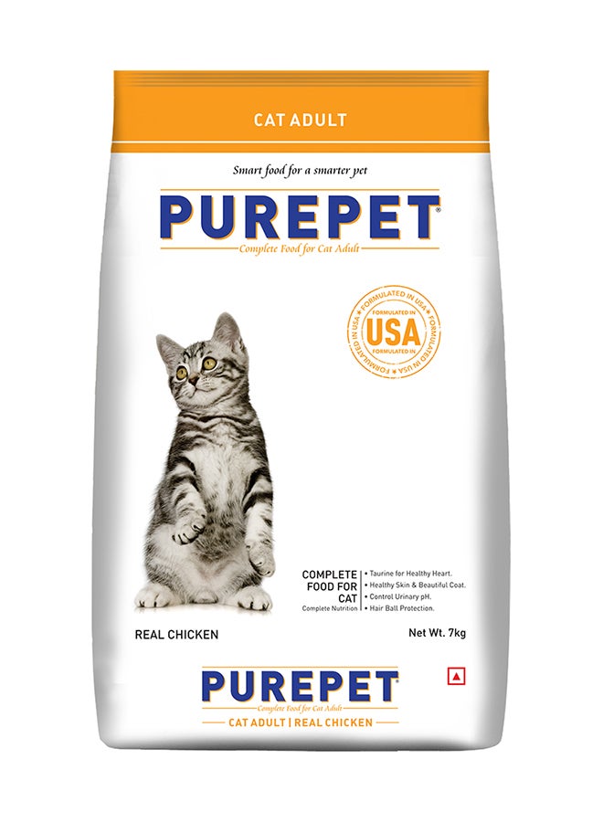 Purepet Real Chicken Adult Dry Cat Food Multicolour 7kg