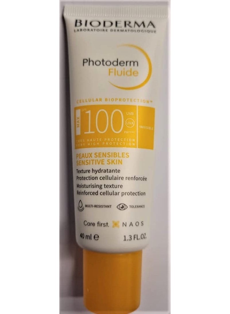 Photoderm Fluide Max Spf100 Invisible Maximum Sensory Protection For Sensitive Skin 40ml
