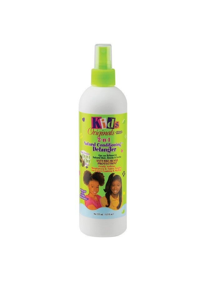 Kids 2N1 Natural Conditioning Detangler 12Oz Bottle Formulated With Extra Virgin Olive Oil For Natural Texturized Or Relaxed Hair