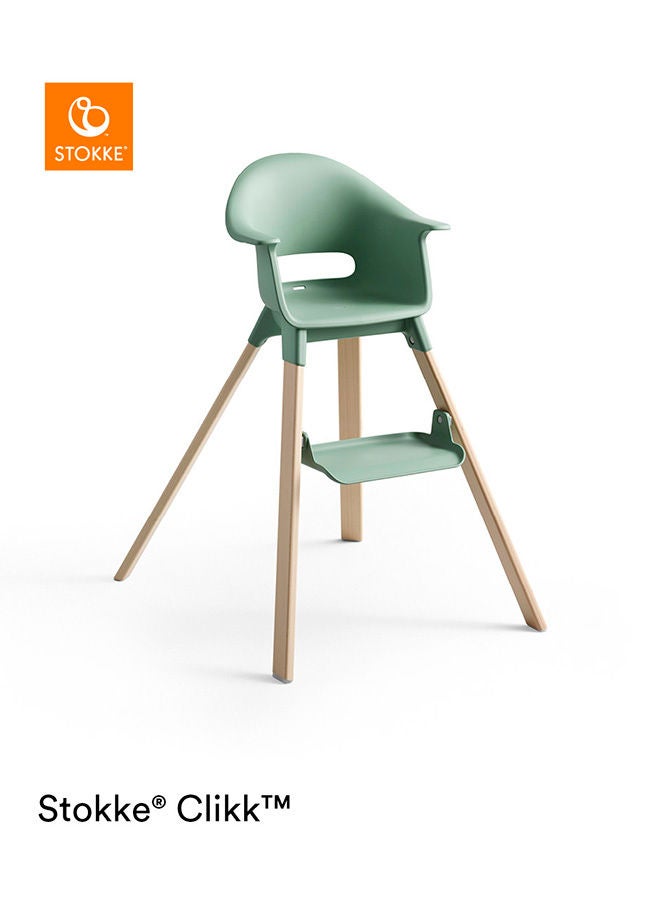 Clikk High Chairall - In - One Baby High Chair With Tray + Harnesslight, Durable And Travel Friendlyergonomic And Adjustable Featuresbest For 6 - 36 Months Or Up To 15Kg/33Lbsclover Green