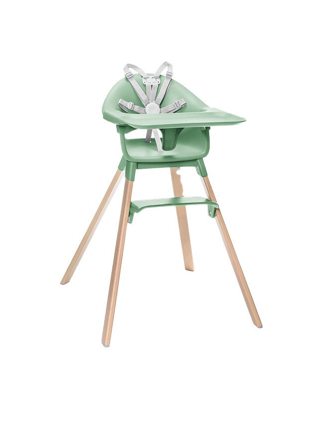 Clikk High Chairall - In - One Baby High Chair With Tray + Harnesslight, Durable And Travel Friendlyergonomic And Adjustable Featuresbest For 6 - 36 Months Or Up To 15Kg/33Lbsclover Green