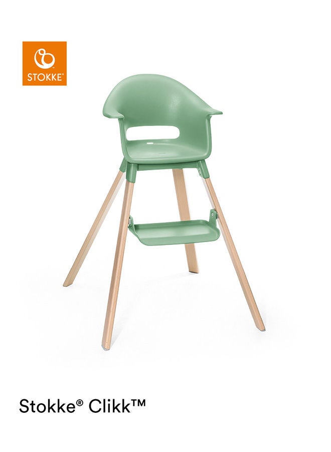 Clikk High Chairall - In - One Baby High Chair With Tray + Harnesslight, Durable And Travel Friendlyergonomic And Adjustable Featuresbest For 6 - 36 Months Or Up To 15Kg/33Lbsclover Green
