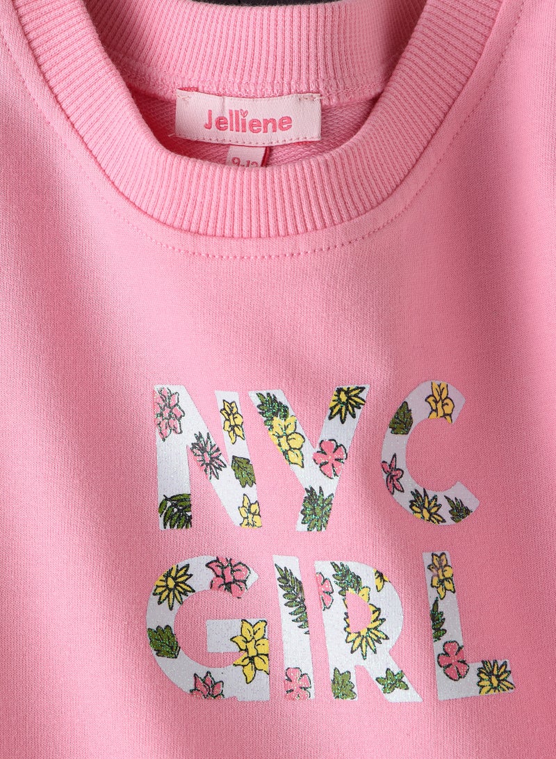 Jelliene Girls Cotton Sweatshirt, Soft and Comfortable Cotton Sweatshirt for Girls, Breathable and Skin-Friendly, Perfect for Everyday Wear