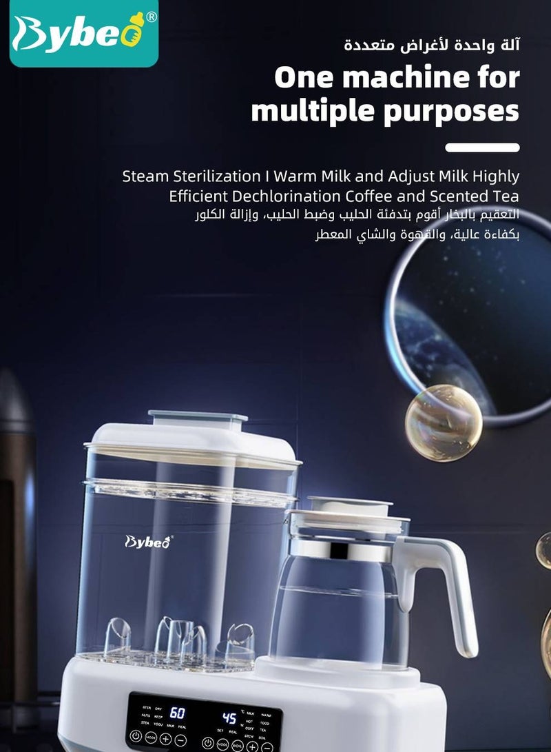 4-In-1 Multifunctional Baby Bottle Sterilizer, Dryer, Warmer And Steamer, 72H Keep Warm With Smart Temperature Control, Auto Shut-Off, BPA Free