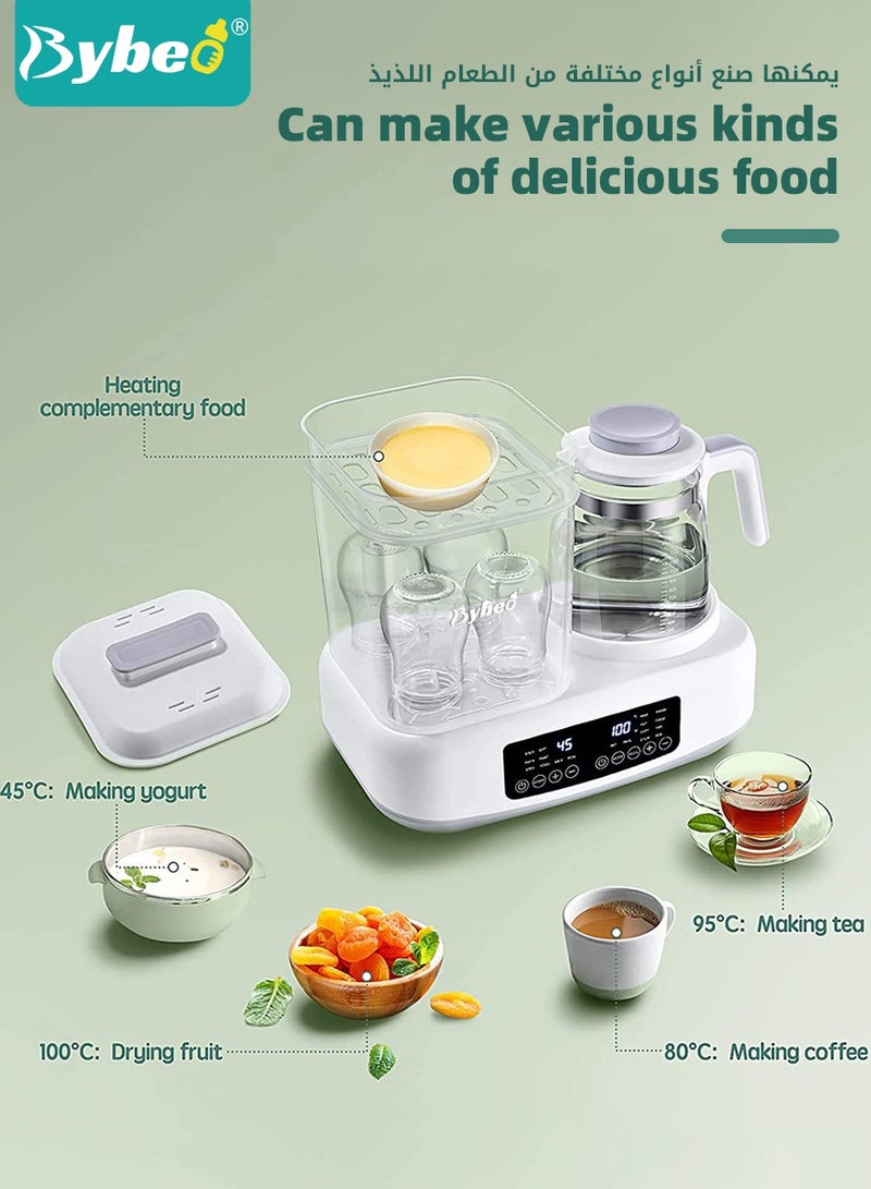 4-In-1 Multifunctional Baby Bottle Sterilizer, Dryer, Warmer And Steamer, 72H Keep Warm With Smart Temperature Control, Auto Shut-Off, BPA Free