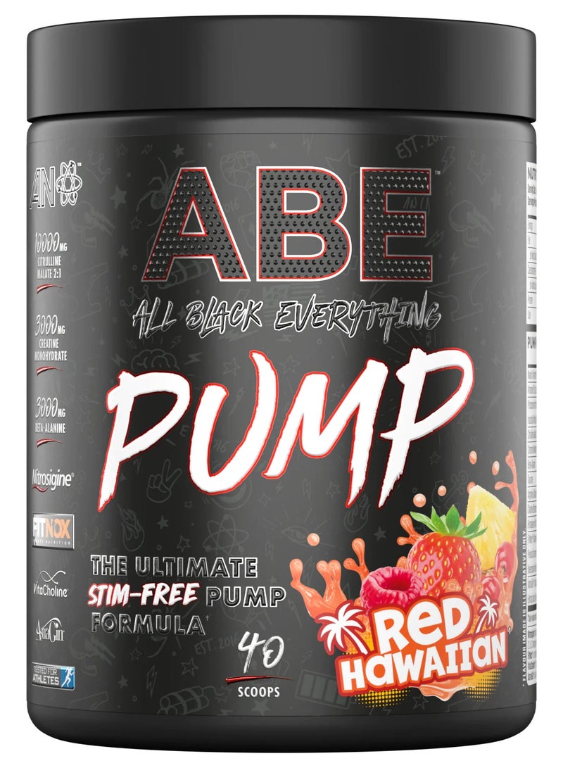 Abe Pump Stim Free Red Hawaiian 500 Gm 40 Servings