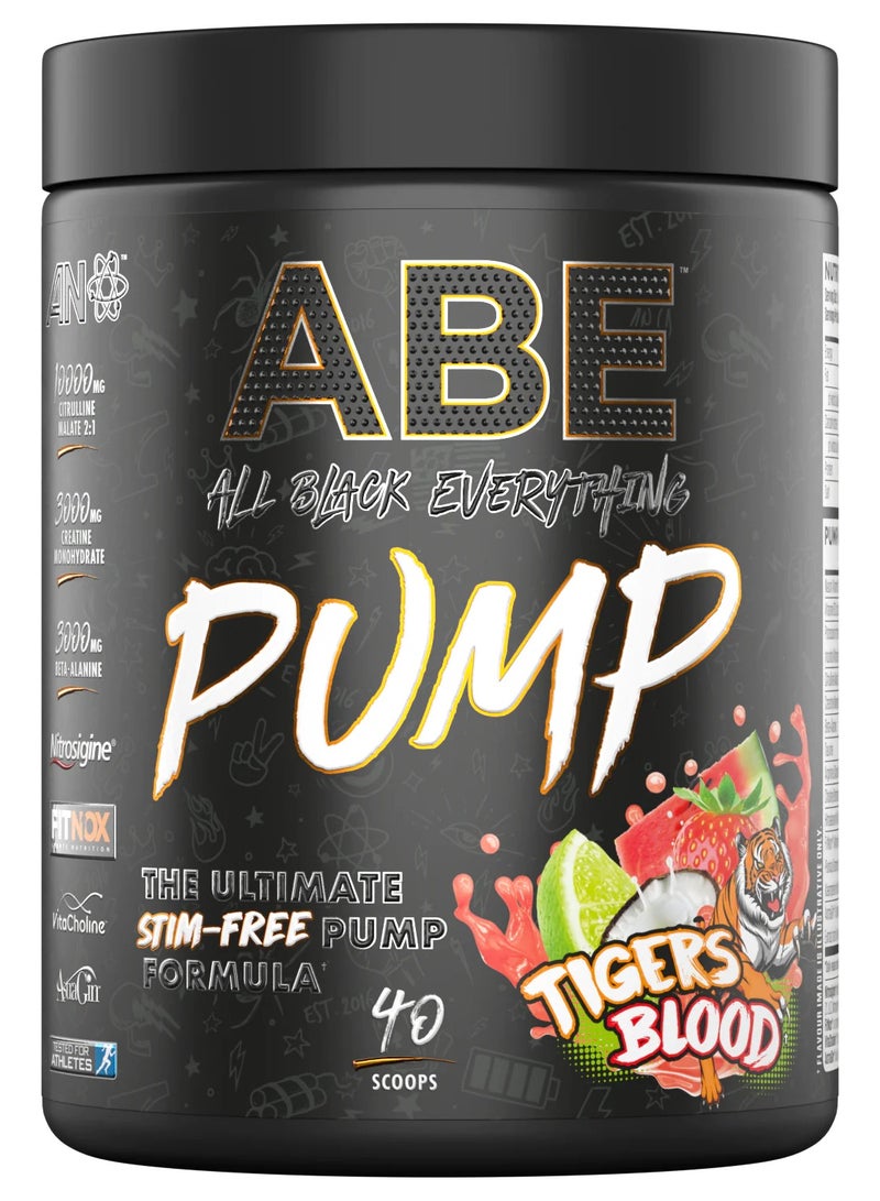 Abe Pump Stim-Free Tigers Blood 500Gm 40 Servings