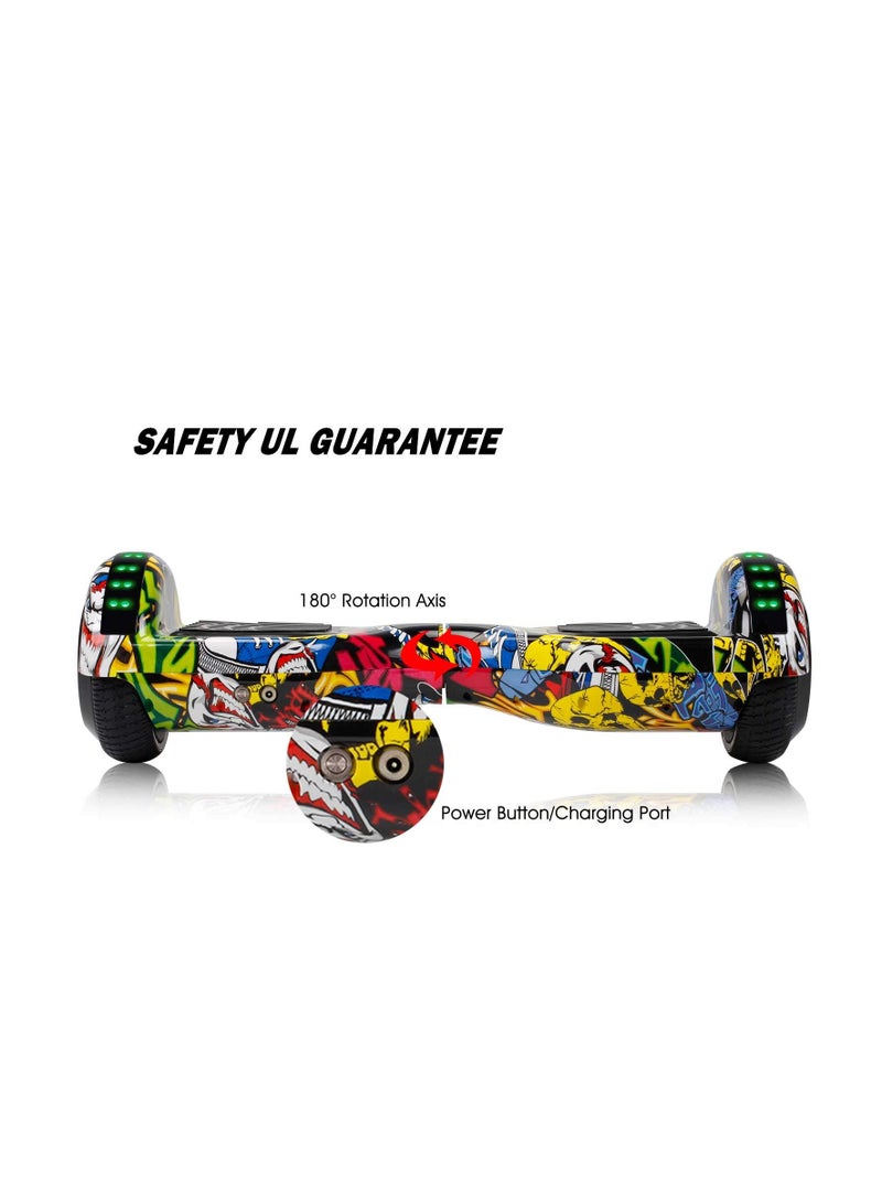 Coolbaby Hoverboard 6.5” Self Balancing Hoverboard, Two-Wheel Self Balancing Scooter with LED Light Hoverboard for Kids & Adult