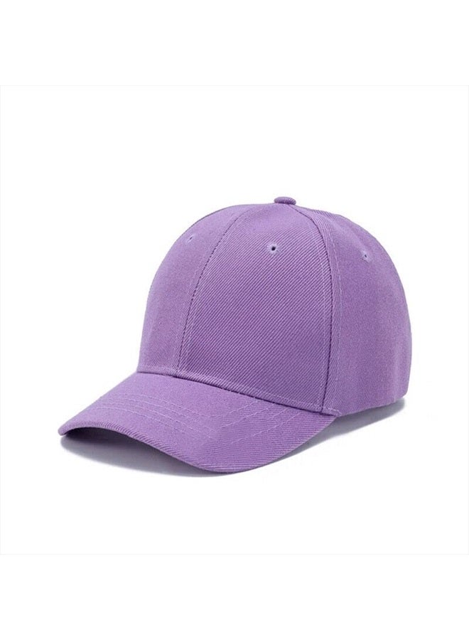 Kids Boy Girl Baseball Cap Hat Soft Lightweight Adjustable Size for 2-9 Years (Light Purple)