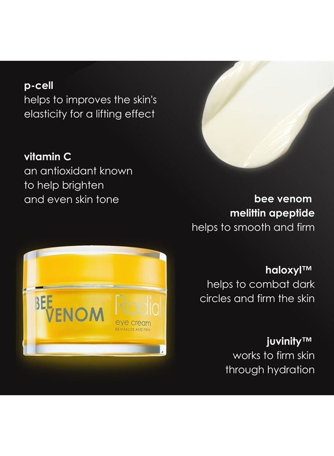 Bee Venom Eye Cream 0.2fl.oz - Extreme Performance Under Eye Cream, Bee Venom Formula to Plump and Smooth Fine Lines and Wrinkles, Vitamin C to Correct Sun Damages, P:Cell for Lifting Effect