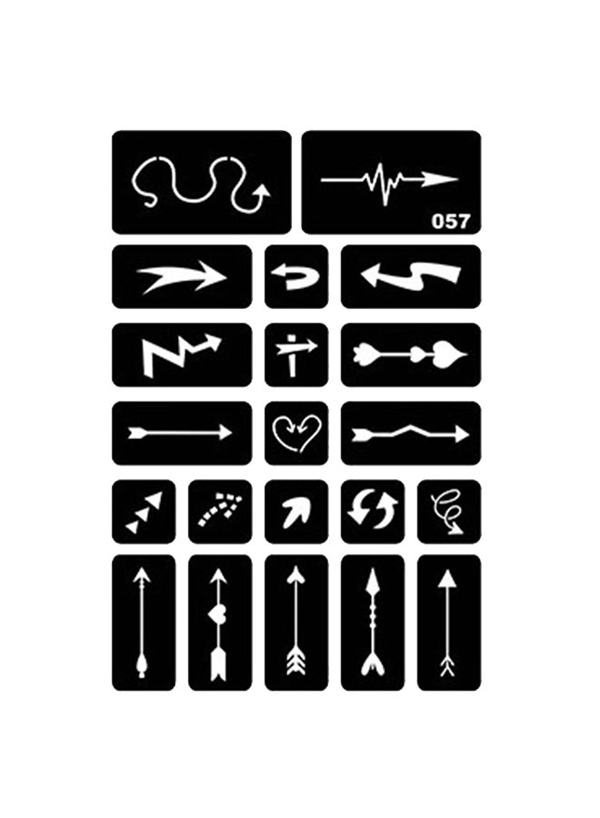 Airbrush Body Art Stencils For Tattoo Painting Stickers For Face Body Paint Art Stencils 057 Abs09