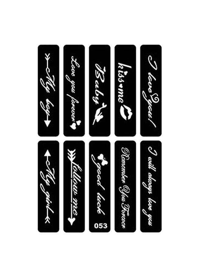 Airbrush Nail Art Stencils For Tattoo Painting Stickers For Face Body Paint Art Stencils 053 Abs06