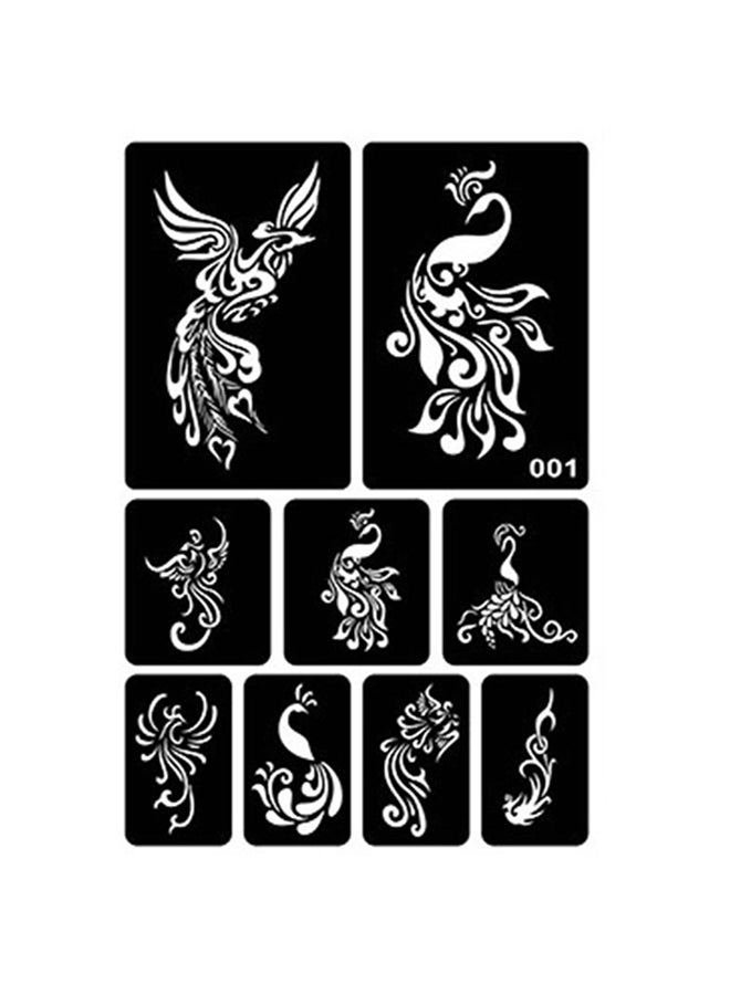 Airbrush Body Art Stencils For Tattoo Painting Stickers For Face Body Paint Art Stencils 001 Abs05