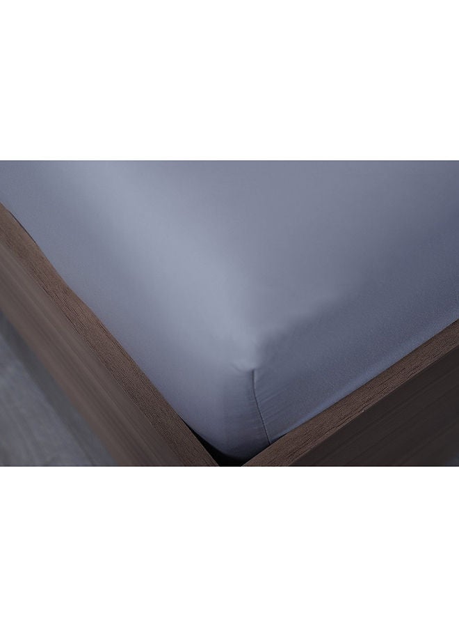 Luxury Living 3-Piece Fitted Sheet Set 160X200+35Cm Silver