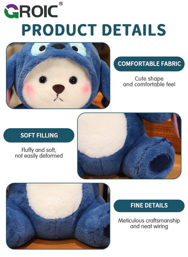 Cute Bear Plush Toy,Plush doll Toy,Stuffed Animal Plushies Doll, Kawaii Soft Stuffed Pillow,Stuffed Toy,Stitch Plush Toy