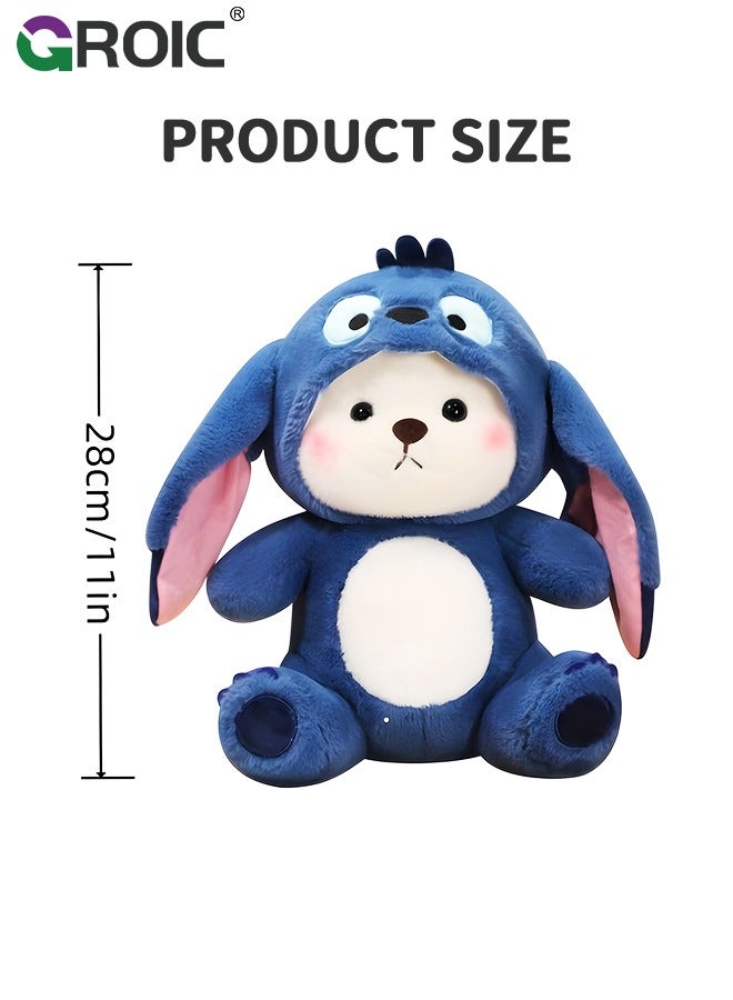 Cute Bear Plush Toy,Plush doll Toy,Stuffed Animal Plushies Doll, Kawaii Soft Stuffed Pillow,Stuffed Toy,Stitch Plush Toy