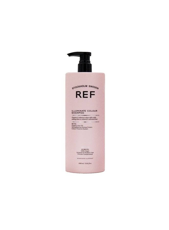 Reference of Sweden REF Champú Illuminate Colour Shampoo 1000ml Strengthening Shampoo for Use on Colour-Treated and Natural Hair Contains Organic Acai Oil and Quinoa Protein 33.81 Fl Oz